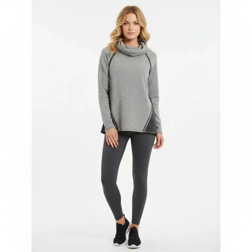 Kuhl Women's Gray Two Tone Long Sleeve Cowl Neck Knit Sweater S